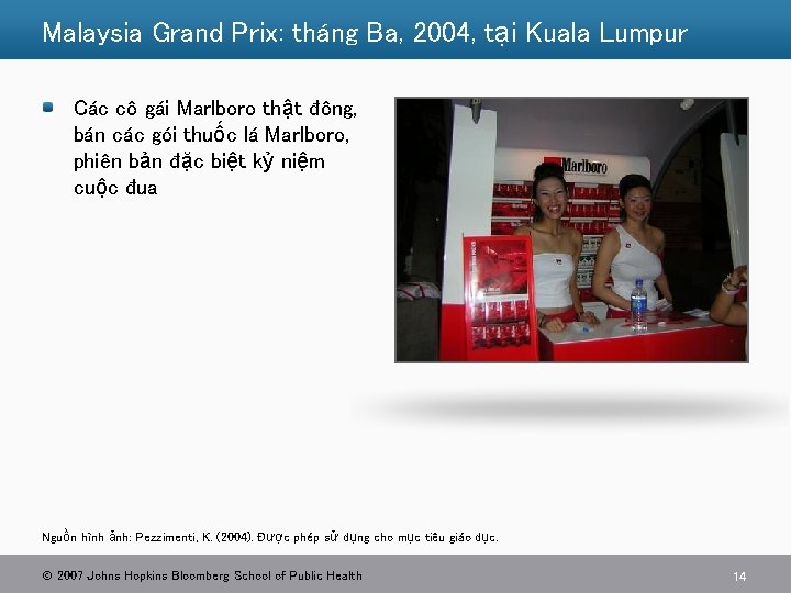 Malaysia Grand Prix: tháng Ba, 2004, tại Kuala Lumpur Các cô gái Marlboro thật