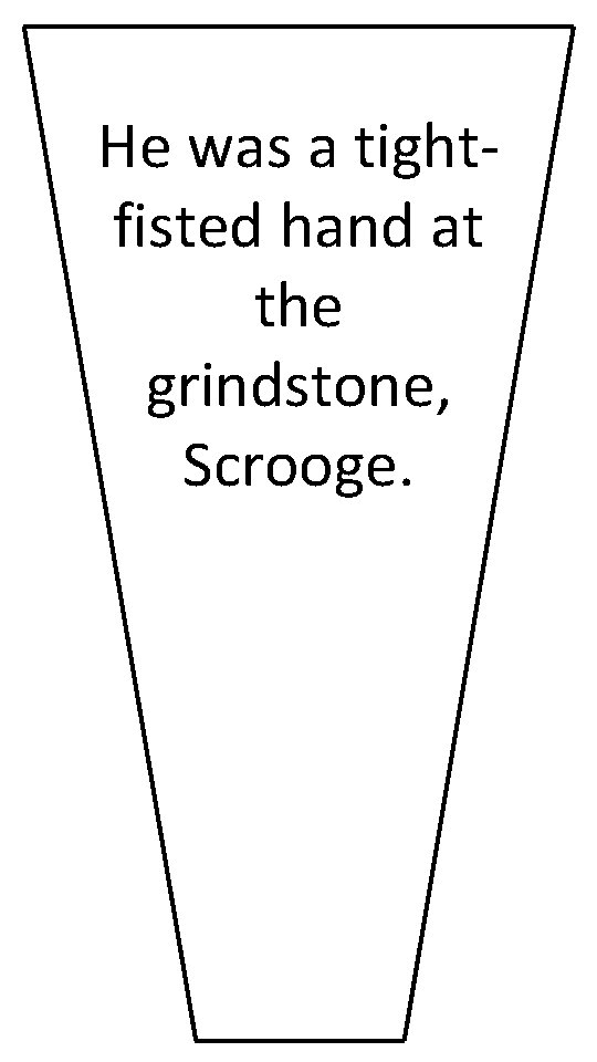 He was a tightfisted hand at the grindstone, Scrooge. 