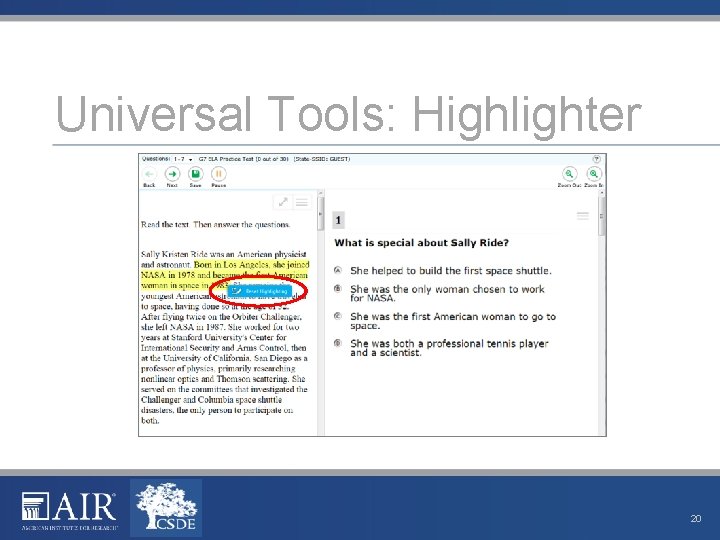 Universal Tools: Highlighter 20 