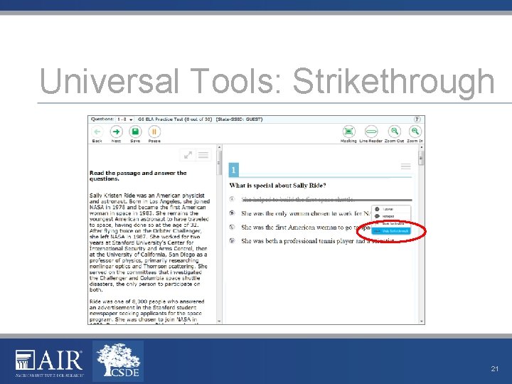 Universal Tools: Strikethrough 21 