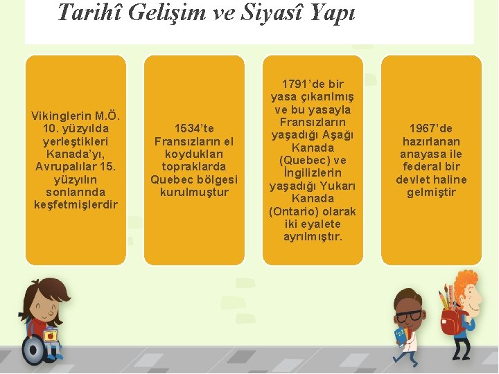 Tarihî Gelişim ve Siyasî Yapı Vikinglerin M. Ö. 10. yüzyılda yerleştikleri Kanada’yı, Avrupalılar 15.