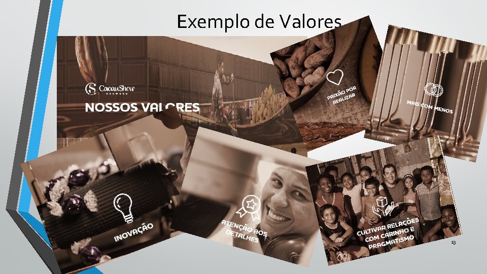 Exemplo de Valores 13 