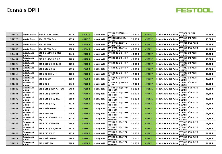 Cenná s DPH 571819 Bruska Rotex RO 90 DX FEQ-Plus 475 € 495623 Brusný