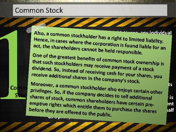 Introduction To Stocks And Objectives Explain What Is