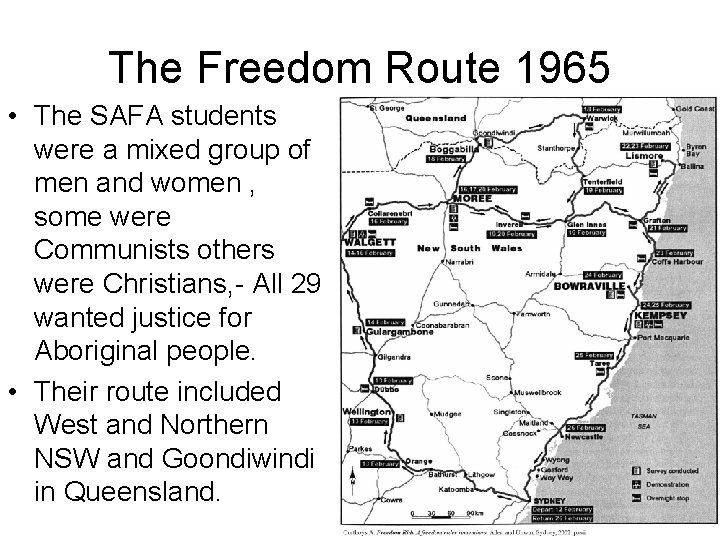 The Freedom Route 1965 • The SAFA students were a mixed group of men