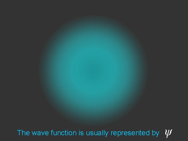 The wave function is usually represented by ψ 