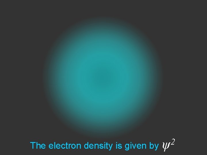 2 The electron density is given by ψ 