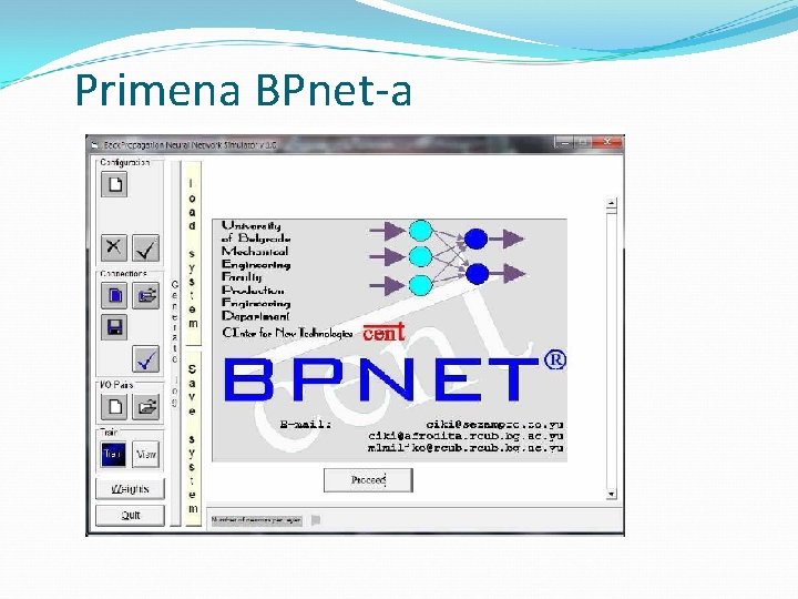 Primena BPnet-a 