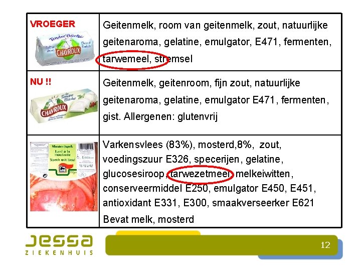 VROEGER Geitenmelk, room van geitenmelk, zout, natuurlijke geitenaroma, gelatine, emulgator, E 471, fermenten, tarwemeel,