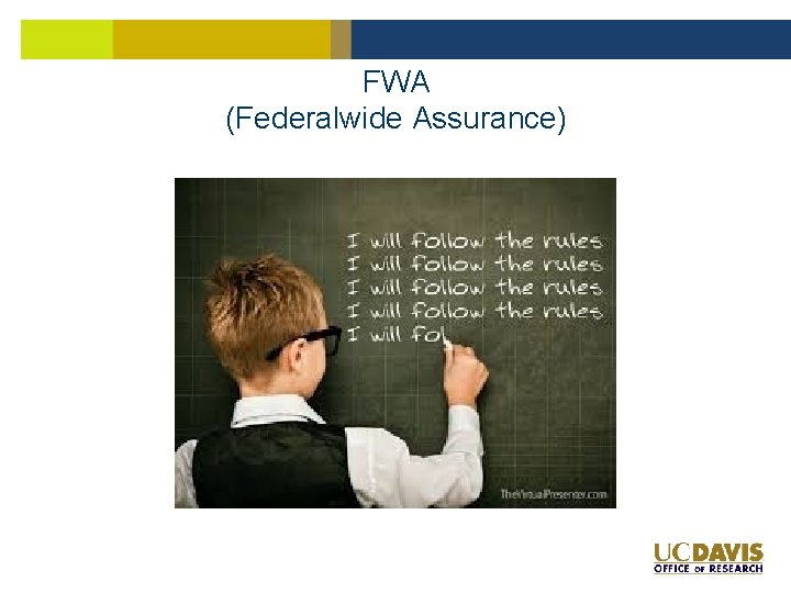 FWA (Federalwide Assurance) FWA (Federalwide Assurance)