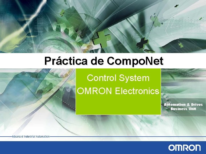Prctica de Compo Net Control System OMRON Electronics
