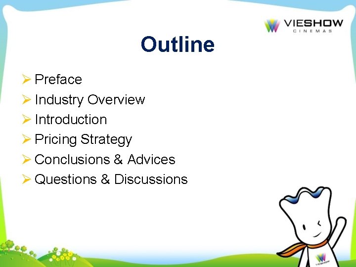 Outline Ø Preface Ø Industry Overview Ø Introduction Ø Pricing Strategy Ø Conclusions &