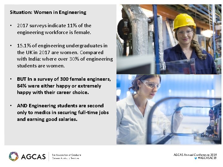 Situation: Women in Engineering • 2017 surveys indicate 11% of the engineering workforce is