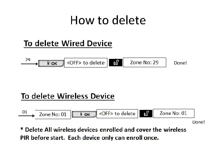 How to delete 