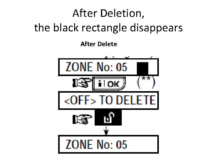 After Deletion, the black rectangle disappears After Delete 