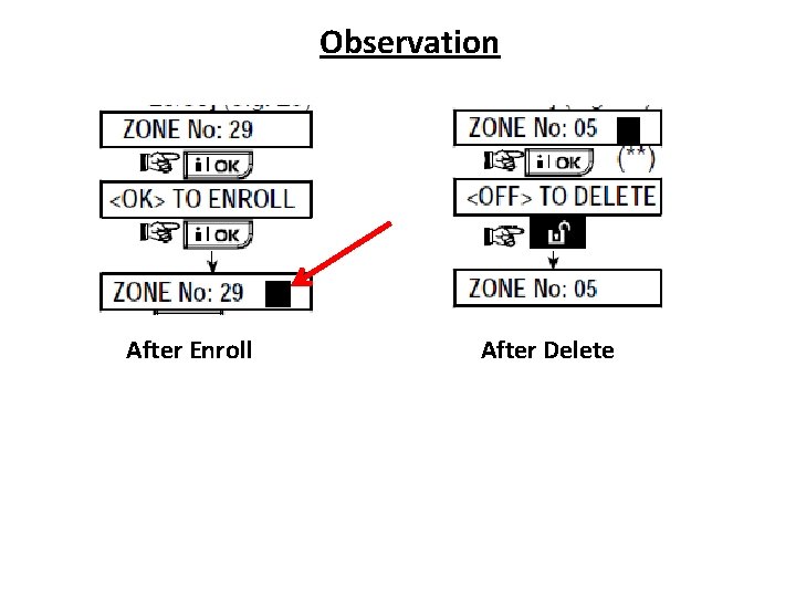 Observation After Enroll After Delete 