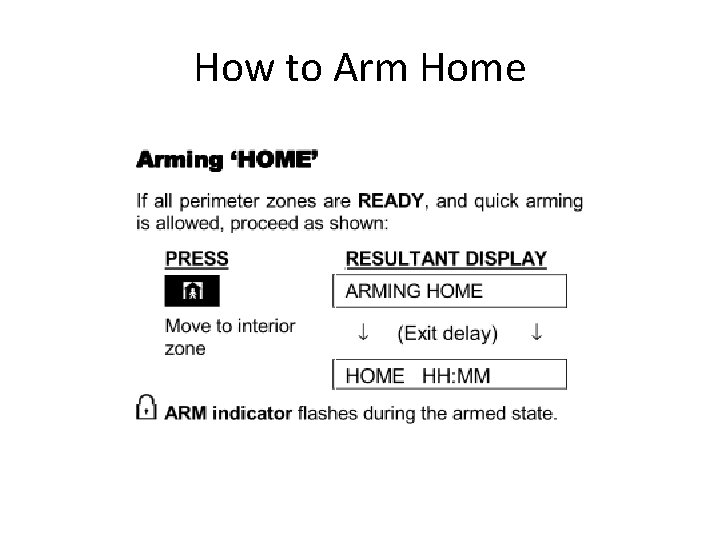 How to Arm Home 