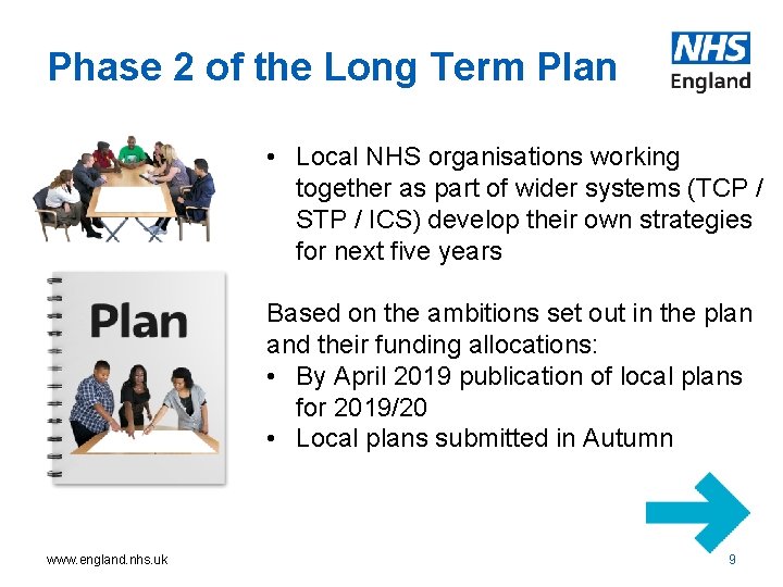 Phase 2 of the Long Term Plan • Local NHS organisations working together as