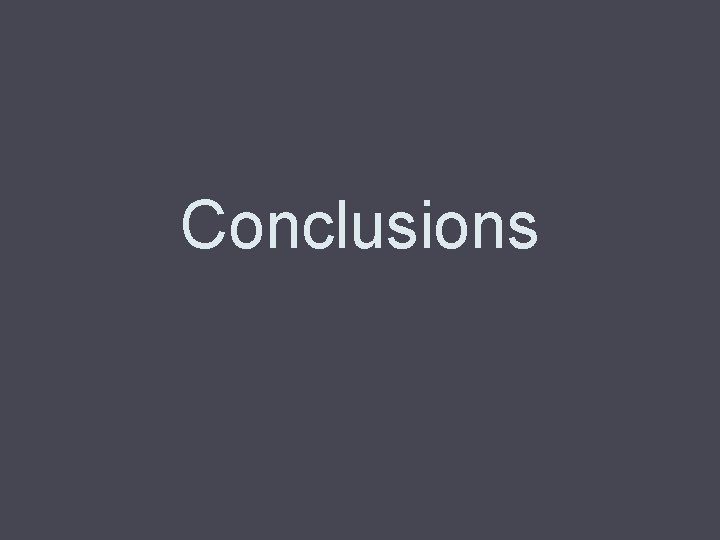 Conclusions 
