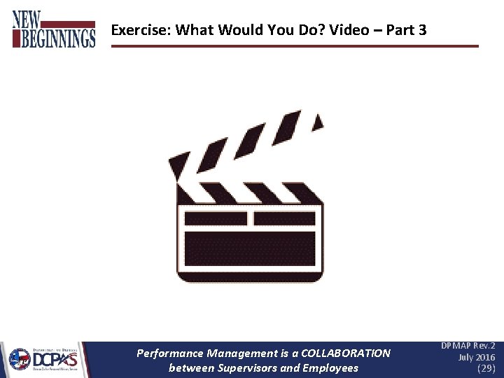 Exercise: What Would You Do? Video – Part 3 Performance Management is a COLLABORATION