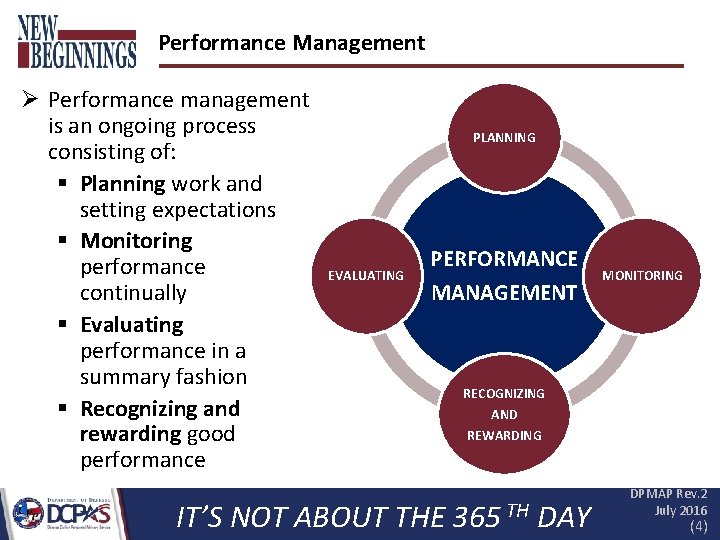 Performance Management Ø Performance management is an ongoing process consisting of: § Planning work