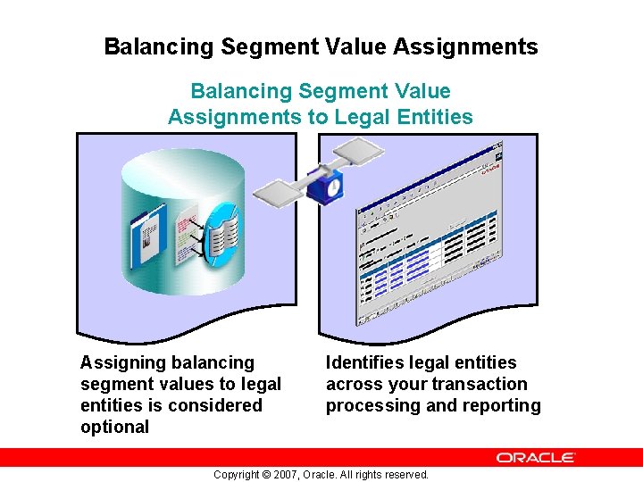 Balancing Segment Value Assignments to Legal Entities Assigning balancing segment values to legal entities