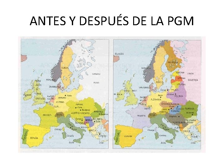 ANTES Y DESPUÉS DE LA PGM 