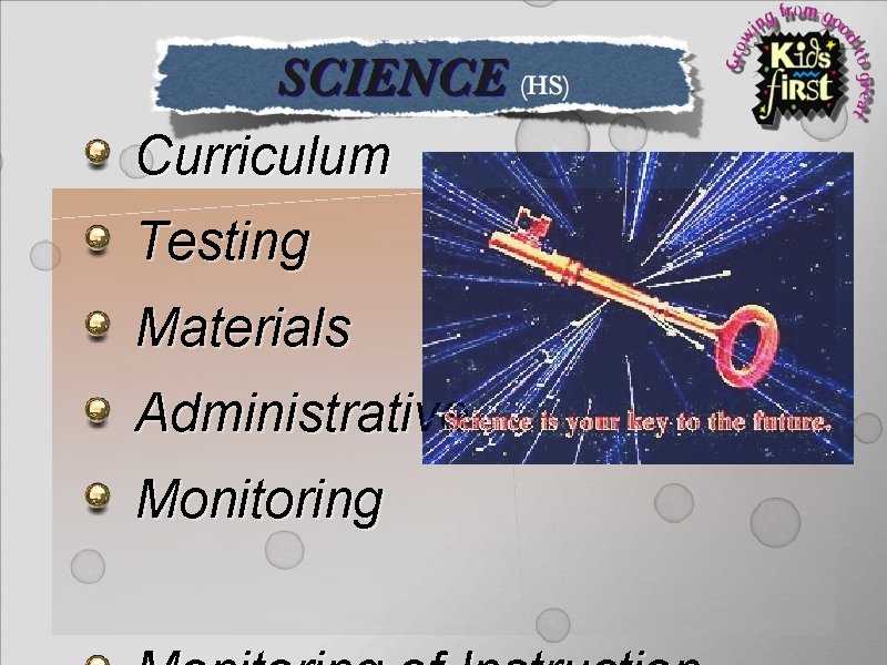 Curriculum Testing Materials Administrative Monitoring 