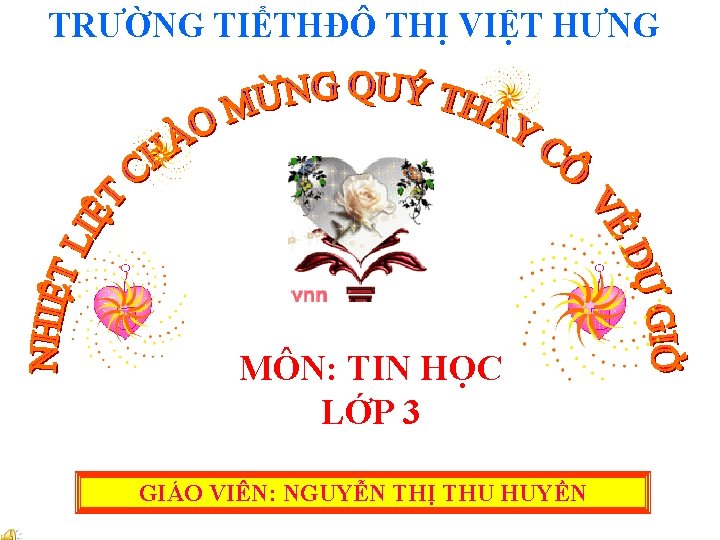 TRƯỜNG TIỂTHĐÔ THỊ VIỆT HƯNG MÔN: TIN HỌC LỚP 3 GIÁO VIÊN: NGUYỄN THỊ