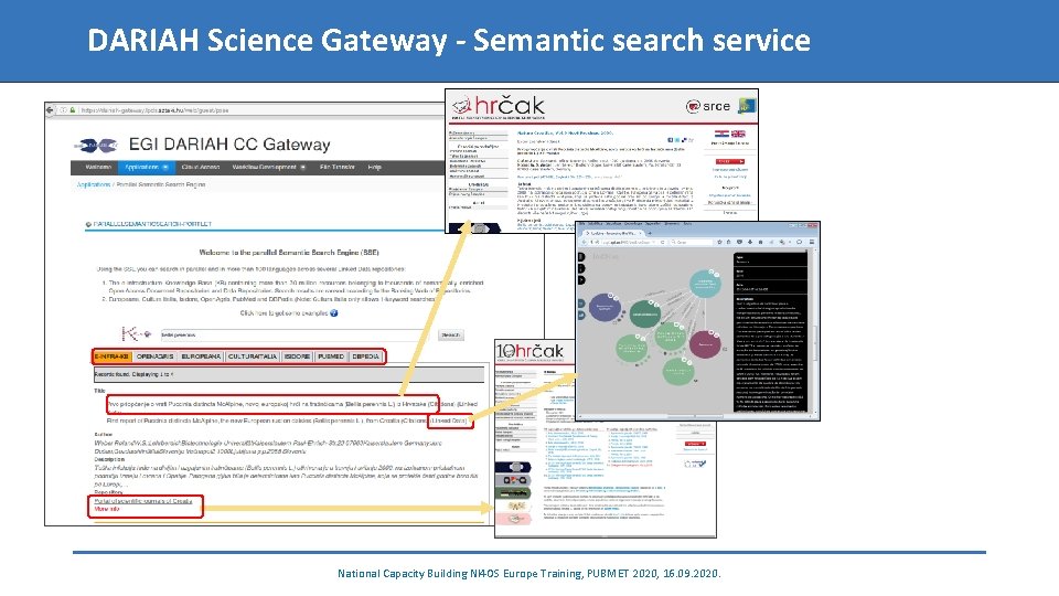 DARIAH Science Gateway - Semantic search service National Capacity Building NI 4 OS Europe