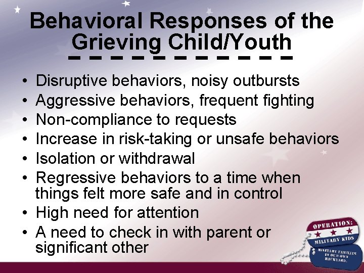 Impact of Grief Loss and Trauma on Children