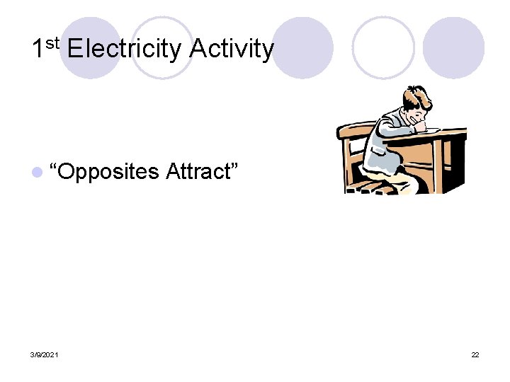 1 st Electricity Activity l “Opposites 3/9/2021 Attract” 22 