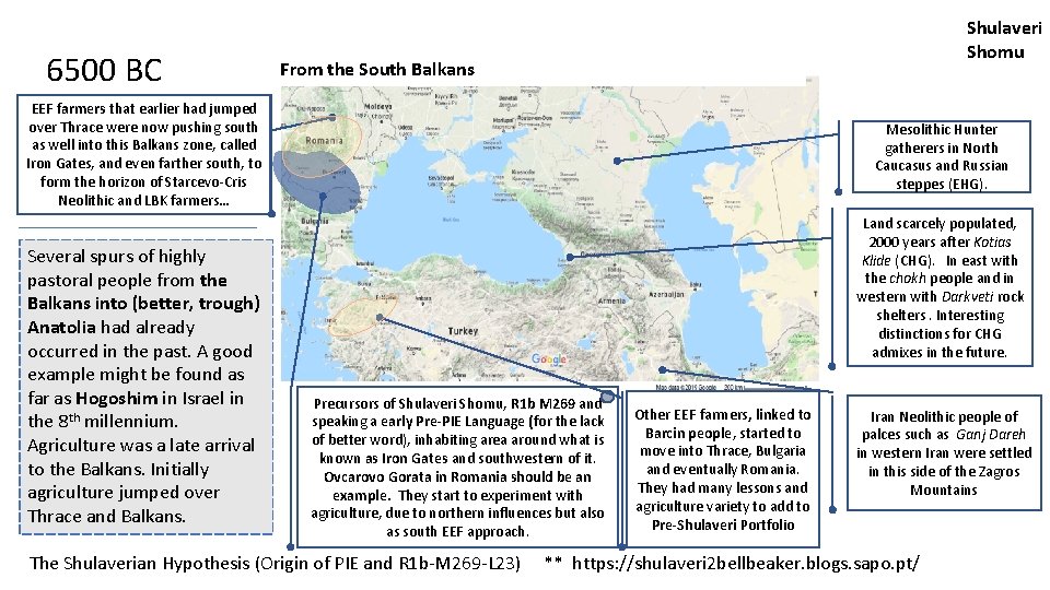 6500 BC Shulaveri Shomu From the South Balkans EEF farmers that earlier had jumped