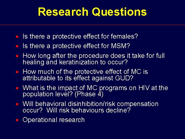 Research Questions · Is there a protective effect for females? · Is there a