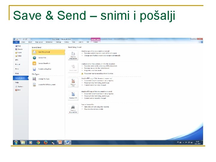 Save & Send – snimi i pošalji 