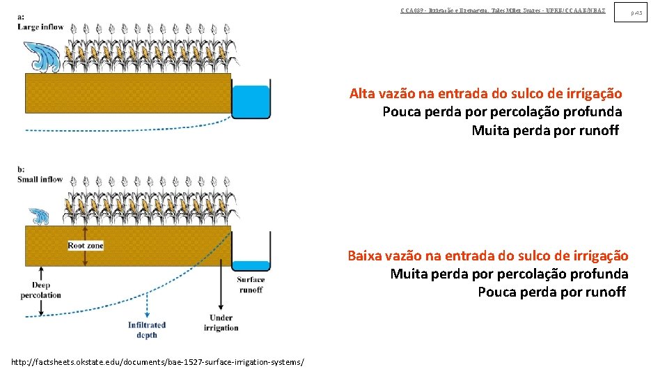 CCA 039 - Irrigação e Drenagem. Tales Miler Soares - UFRB/CCAAB/NEAS Alta vazão na CCA 039 - Irrigação e Drenagem. Tales Miler Soares - UFRB/CCAAB/NEAS Alta vazão na