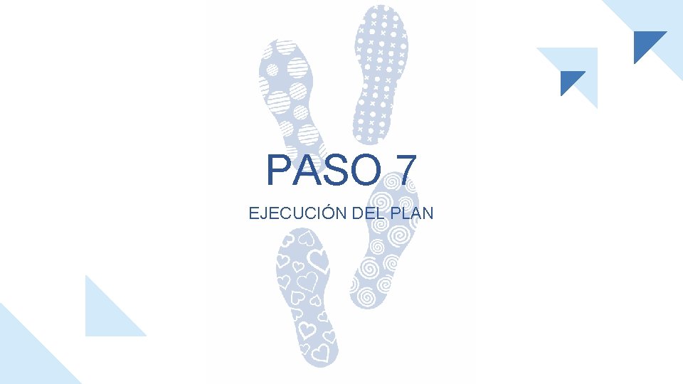 PASO 7 EJECUCIÓN DEL PLAN 