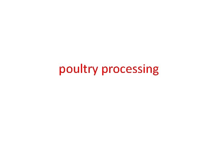 poultry processing 