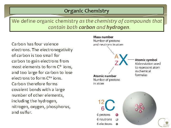 Organic Chemistry We define organic chemistry as the chemistry of compounds that contain both Organic Chemistry We define organic chemistry as the chemistry of compounds that contain both