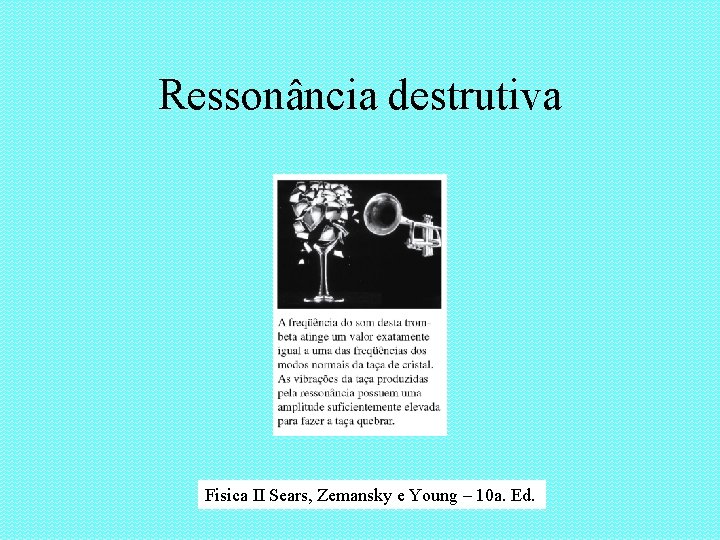 Ressonância destrutiva Fisica II Sears, Zemansky e Young – 10 a. Ed. 