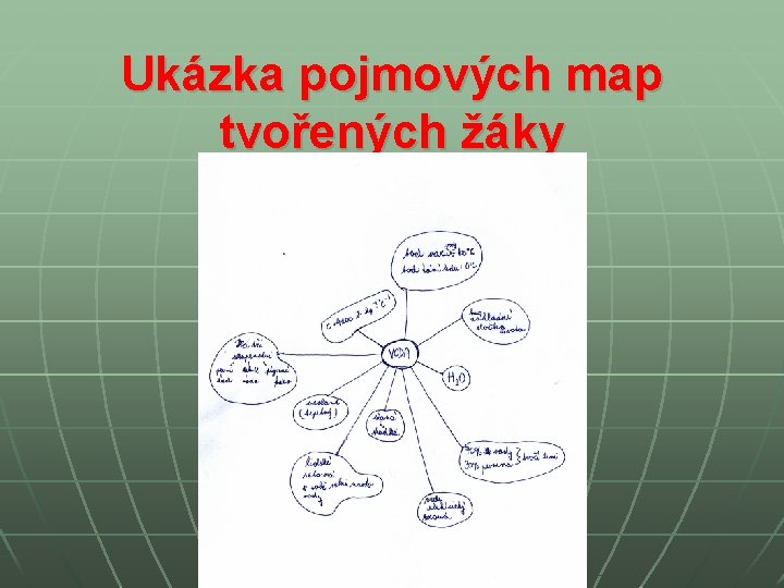 Ukázka pojmových map tvořených žáky Ukázka pojmových map tvořených žáky