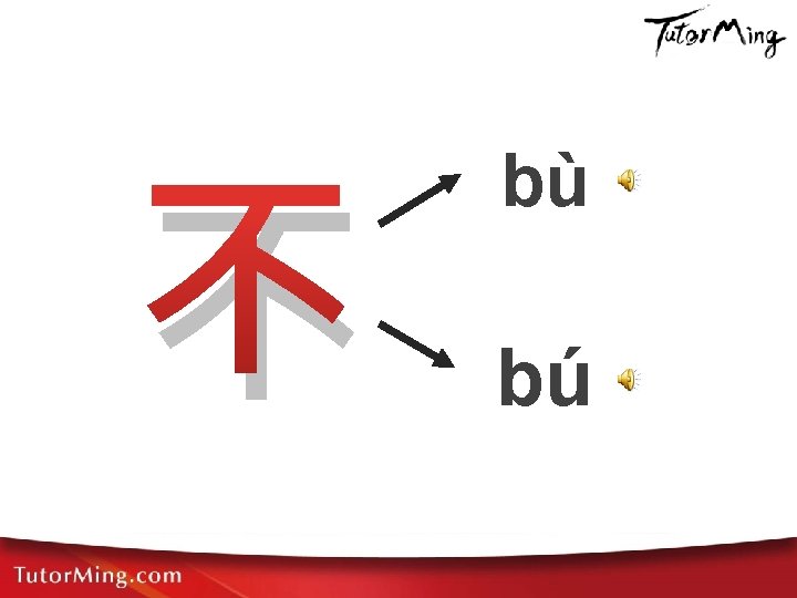 Tone Change of “不” 不 bù bú 