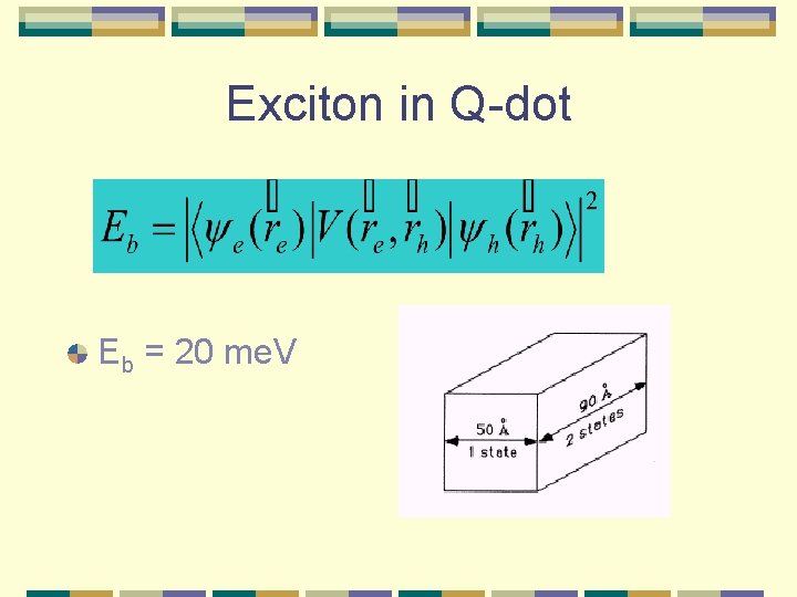 Exciton in Q-dot Eb = 20 me. V 