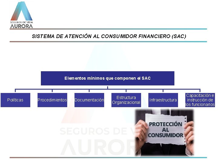SISTEMA DE ATENCIÓN AL CONSUMIDOR FINANCIERO (SAC) Elementos mínimos que componen el SAC Políticas