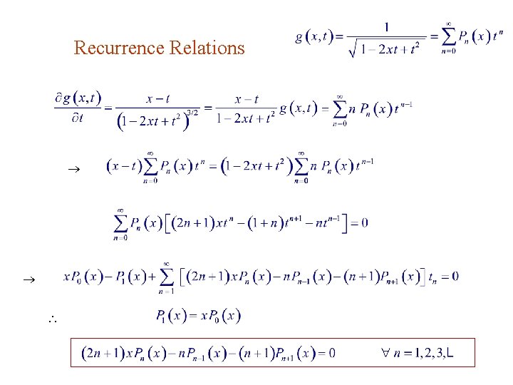 Recurrence Relations 