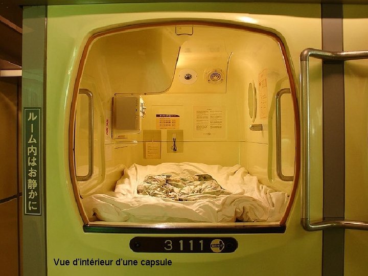 Vue d’intérieur d’une capsule 