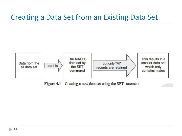 Creating a Data Set from an Existing Data Set 44 