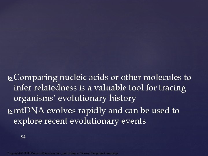 Comparing nucleic acids or other molecules to infer relatedness is a valuable tool for