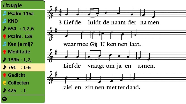 Liturgie ♬ Psalm 146 a ♬ KND ♪ 654 : 1, 2, 6 ✟