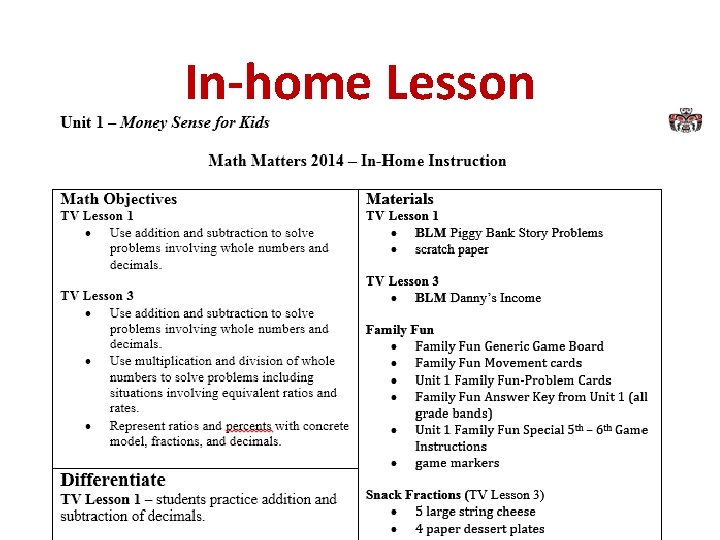 In-home Lesson 